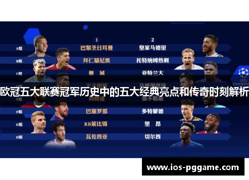 欧冠五大联赛冠军历史中的五大经典亮点和传奇时刻解析